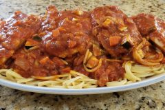 Chicken and Zucchini in Red Sauce